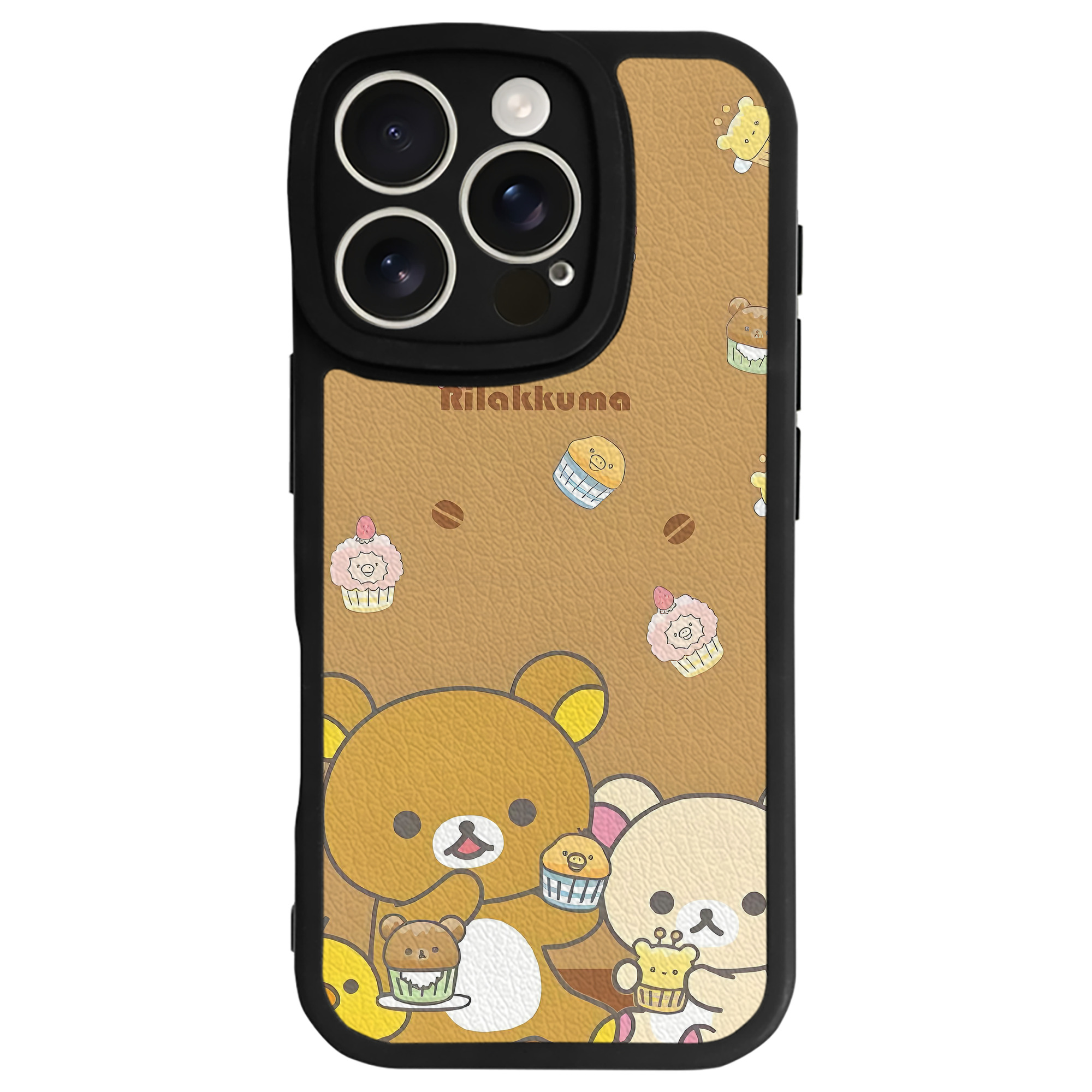 （画像用） リラックマ リラックマ キイロイトリ Rilakkuma Korilakkuma Kiiroitori 【iPhone 16シリーズ対応】シリコンスマホケース（レザー調） 材質：シリコン
